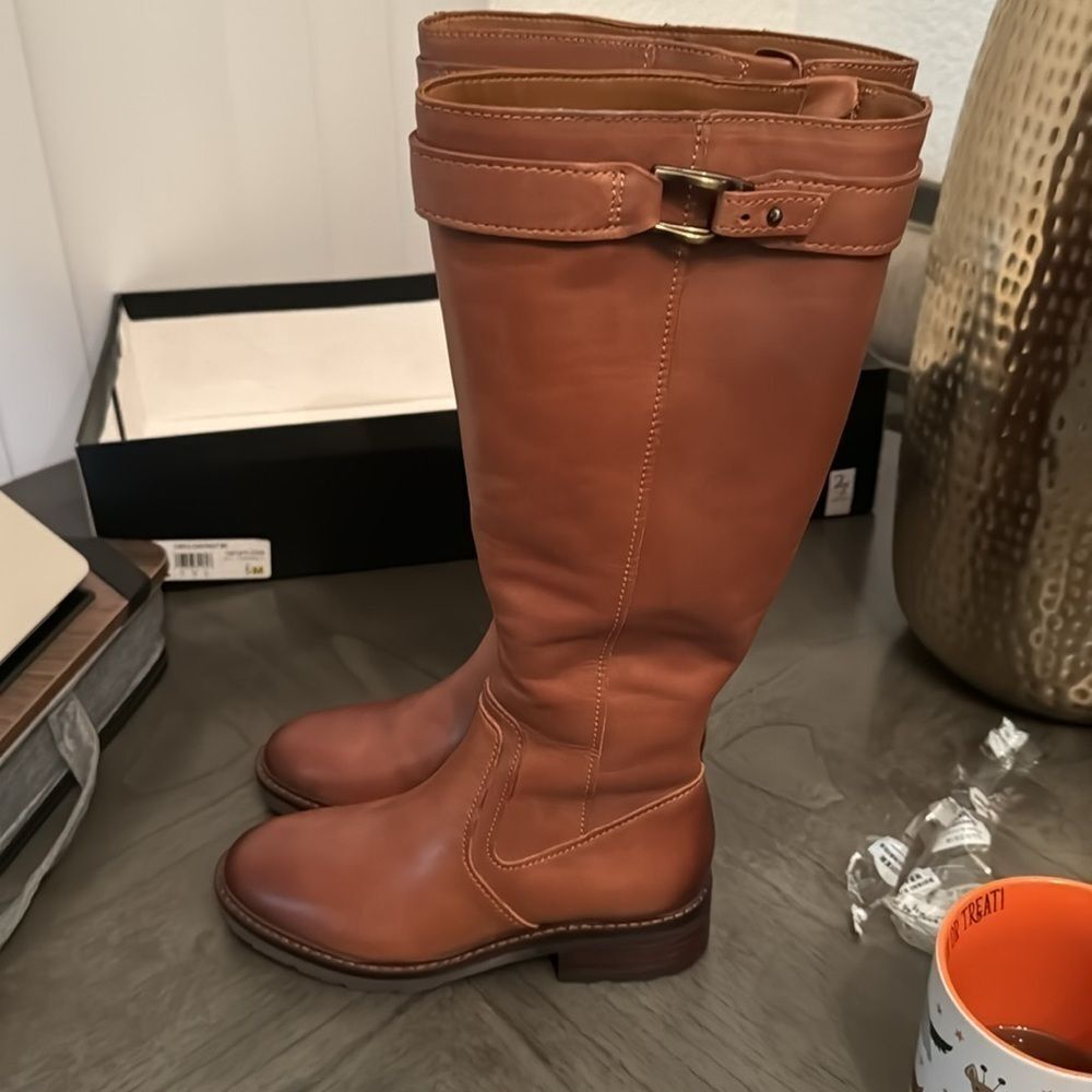 Naturalizer Cayce Women's Boots Chestnut Leather (WIDE CALF) - Picture 5 of 6